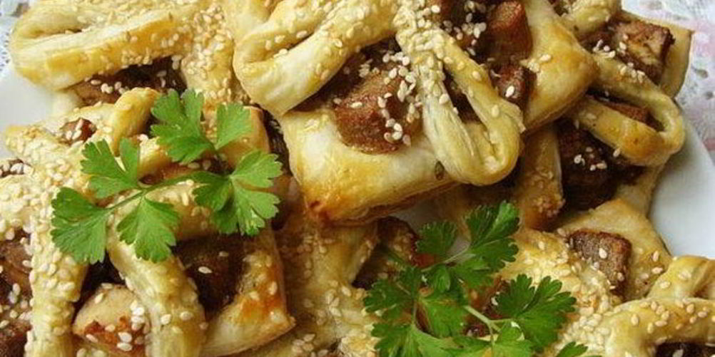 Рецепт слойки с мясом