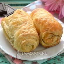 Рецепт Слойки с шоколадом Проще простого