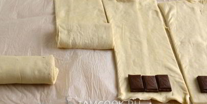 слойки с шоколадом проще простого