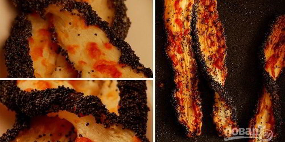 Рецепт слойки с сыром и маком