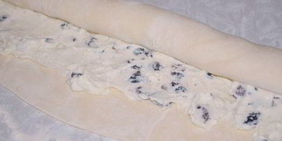 слойки с творожной начинкой и изюмом