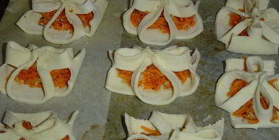 слойки с тыквенно-ореховой начинкой