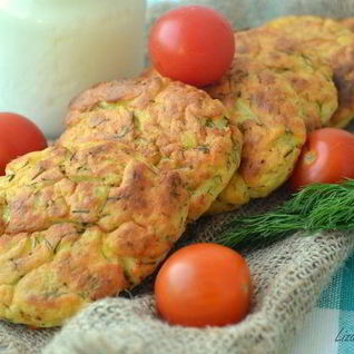 Картофельные сырники с укропом из духовки