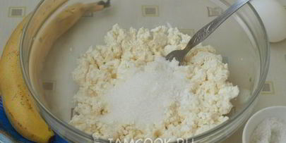 кокосовые сырники с бананом