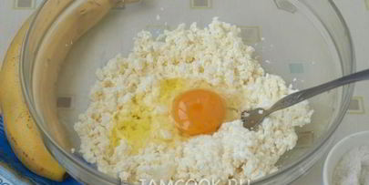 кокосовые сырники с бананом