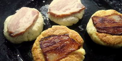 несладкие сырники с беконом