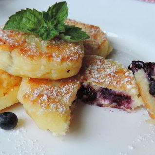 Сырники с черникой