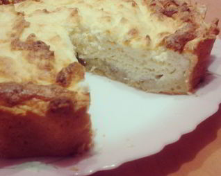 Творожник с бананом