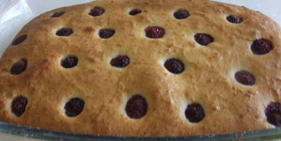 творожник с малиной