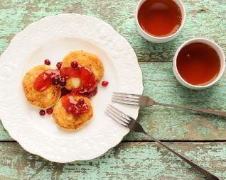 Творожники с вареньем