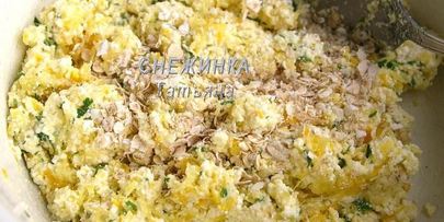 запеченные сырники с цукини и зеленью