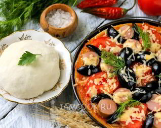 Тесто для пиццы без дрожжей