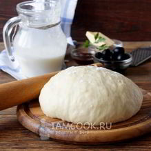 Рецепт Тесто для пиццы на кефире без дрожжей