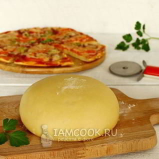 Тесто для пиццы на сметане без дрожжей