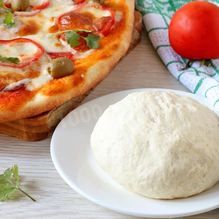 Рецепт Тесто для пиццы на сухих дрожжах