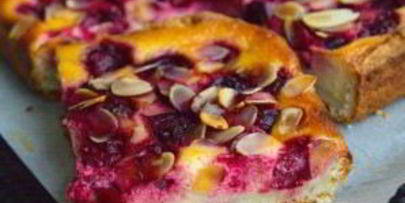 творожное тесто для пирога с вишней