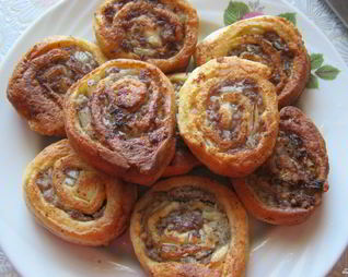 Творожное тесто с фаршем