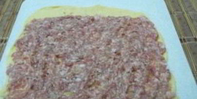 творожное тесто с фаршем