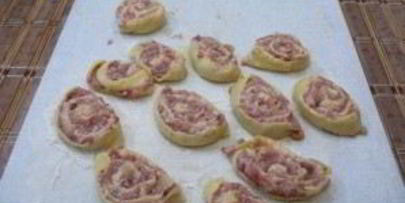 творожное тесто с фаршем