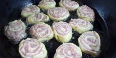 творожное тесто с фаршем