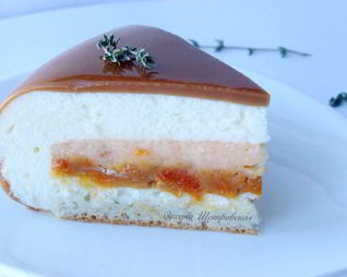 Абрикосово-карамельный торт