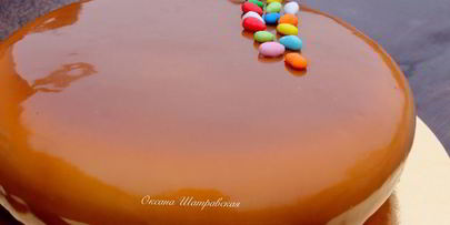 абрикосово-карамельный торт