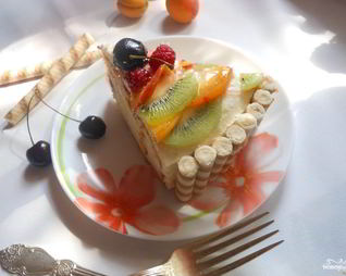 Бисквитно-творожный торт