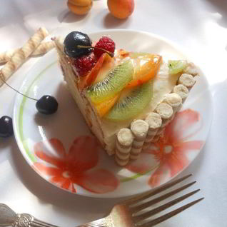 Бисквитно-творожный торт