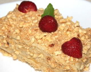 Бисквитный торт со сгущенкой