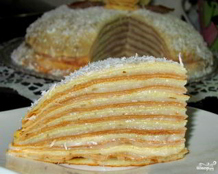 Блинный торт с медом