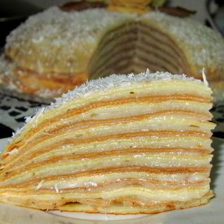 Блинный торт с медом