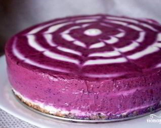 Черничный торт без выпечки