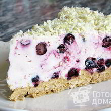 Рецепт Черничный торт из легкого сыра с белым шоколадом