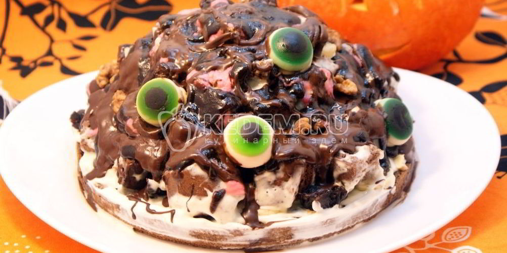 Рецепт глазастый торт на хэллоуин
