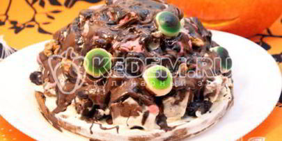 глазастый торт на хэллоуин