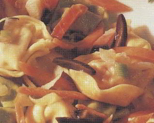 Грибные тортеллини с пармским окороком