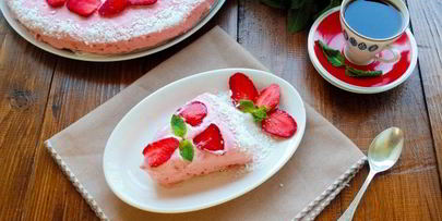 клубничный торт облако