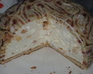 Королевский торт с творогом без выпечки