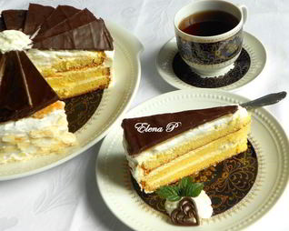 Марципаново-цитрусовый торт