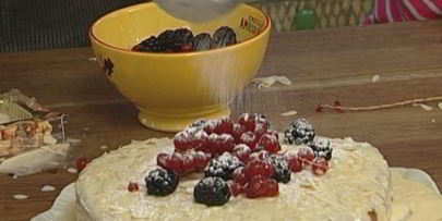 миндальный торт с заварным кремом