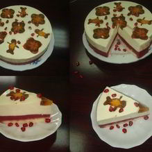 Рецепт Новогодний торт с творожным суфле