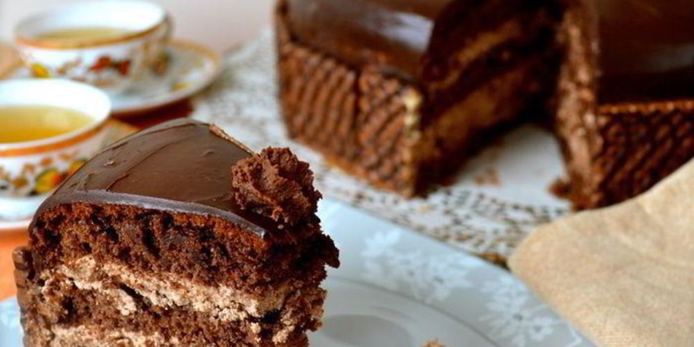 Рецепт шоколадный торт с вафельным кремом