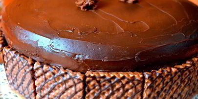 шоколадный торт с вафельным кремом
