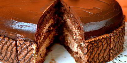 шоколадный торт с вафельным кремом