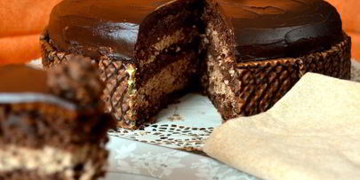 шоколадный торт с вафельным кремом