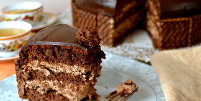 шоколадный торт с вафельным кремом