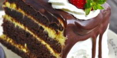 шоколадный торт с заварным кремом