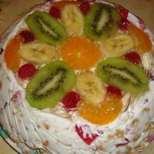 Торт без выпечки с желе