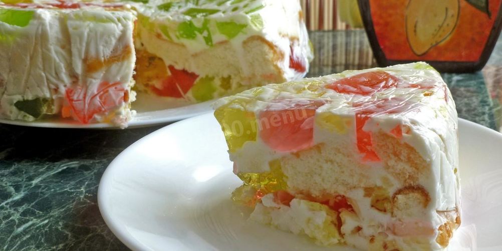 Рецепт торт битое стекло с бисквитом