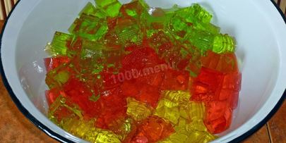 торт битое стекло с бисквитом